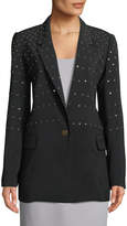 Thumbnail for your product : Badgley Mischka Studded Single-Button Blazer