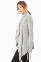 Thumbnail for your product : Forever 21 Marled Knit Draped-Front Cardigan