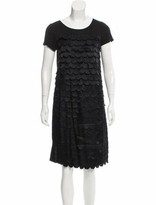 Thumbnail for your product : Magaschoni Short Sleeve Knee-Length Dress Black