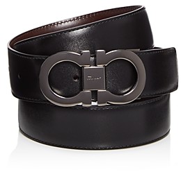 salvatore ferragamo men's double gancini reversible belt