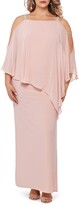 Thumbnail for your product : Xscape Evenings Chiffon Overlay Split Sleeve Gown