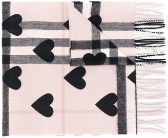 Burberry hearts House Check scarf