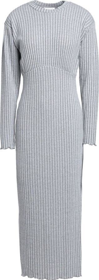 Topshop Midi Dress Grey - ShopStyle