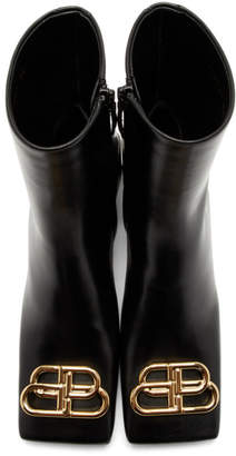 Balenciaga Black Double Square BB Lux Boots