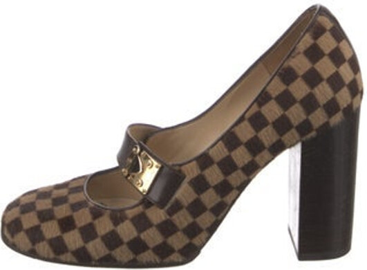 Louis Vuitton Archlight Monogram-printed Leather Slingback Pumps in Black