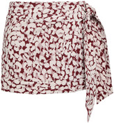 Thumbnail for your product : LOVE Stories Lottie Leopard-print Cotton-voile Mini Wrap Skirt