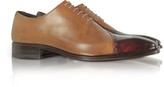 Thumbnail for your product : Forzieri Brown Italian Handcrafted Leather Cap Toe Dress Shoes