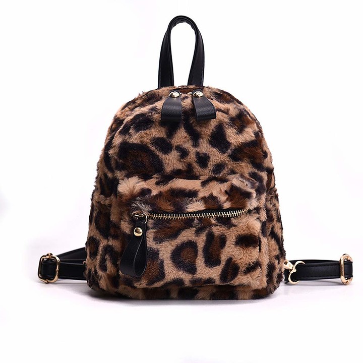 mini faux fur backpack