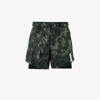 Satisfy Distance camouflage running shorts