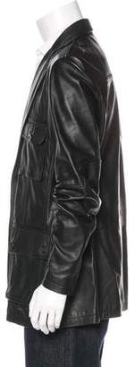 Just Cavalli Leather Field Jacket
