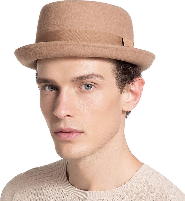 F FADVES Pork Pie Hat 100 Wool Felt Men's Porkpie Breaking Bad Hats