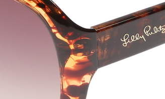 Lilly Pulitzer R) Magnolia 57mm Polarized Round Sunglasses