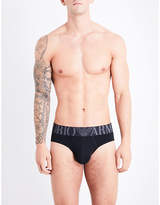 Thumbnail for your product : Emporio Armani High logo band stretch-cotton boxer briefs