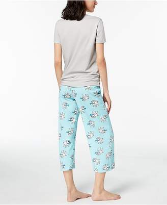 Hue Printed Capri Pajama Set