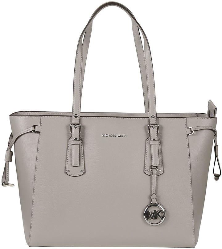 black and gray michael kors purse