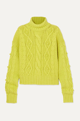 GAUGE81 Nazca Cable-knit Merino Wool And Alpaca-blend Sweater - Lime green