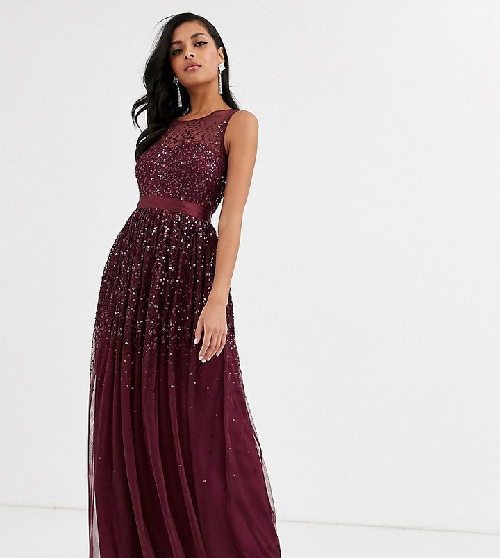 red wine maxi dress