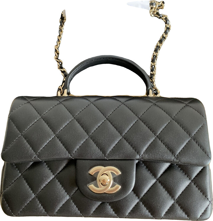 Timeless classique top handle leather handbag Chanel Black in
