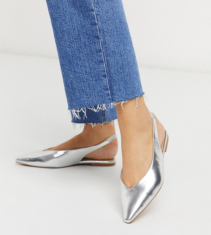 wide slingback flats