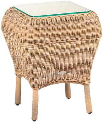 House of Fraser Cozy Bay Jamaica Four Seasons Rattan Glass Top Side Table