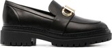 Thumbnail for your product : MICHAEL Michael Kors Parker lug logo-plaque loafers