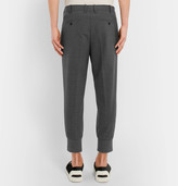 Thumbnail for your product : Neil Barrett Slim-Fit Tapered Jersey-Trimmed Woven Trousers