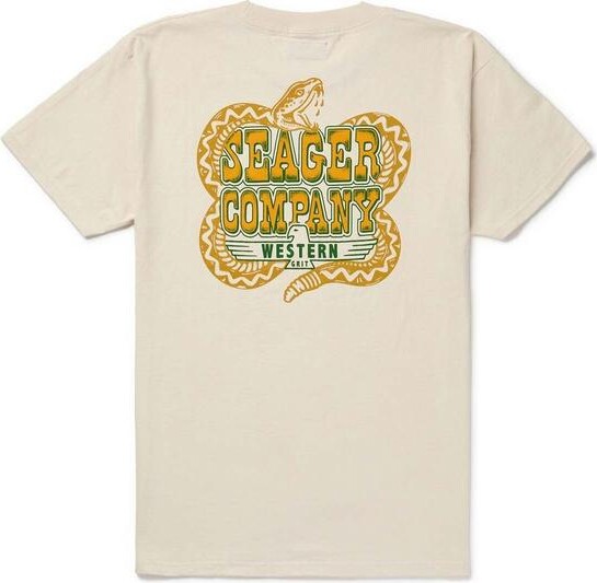 Men's Seager Co. Rattler T-Shirt Medium Vintage White
