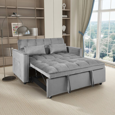 Ebern Designs Modern Sofaconvertible Sofa Bed3-In-1 Pull Out Couch Bed With Reclining Backrest And PillowsSofa Bed Chair Convertible Sleeper Loveseat  Home Or