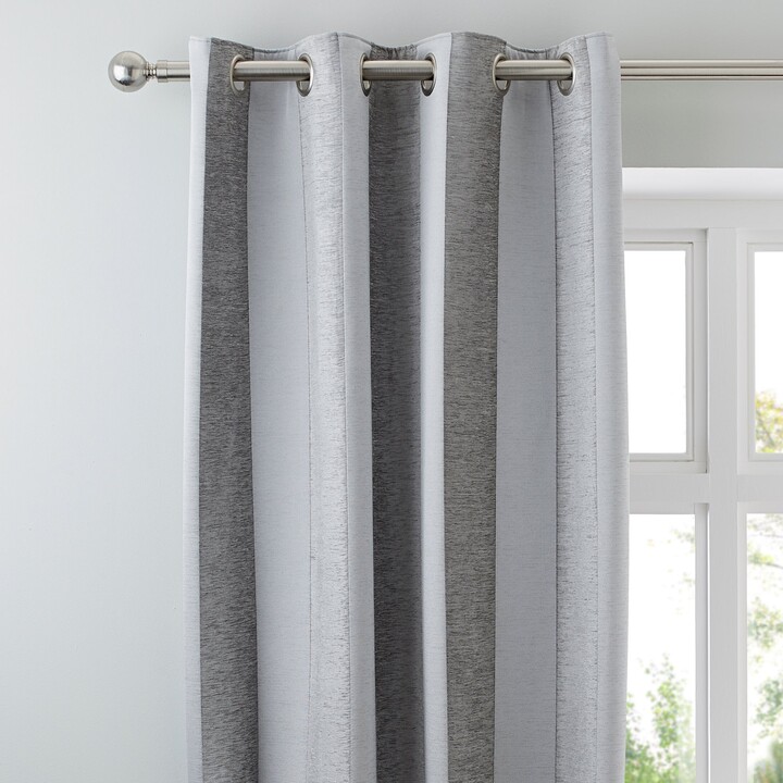 Dunelm Parker Grey Chenille Eyelet Curtains Grey ShopStyle