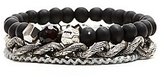 Thumbnail for your product : GUESS Black and Silver-Tone Bracelet Set
