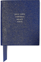 Thumbnail for your product : Smythson Printed Textured-leather Notebook