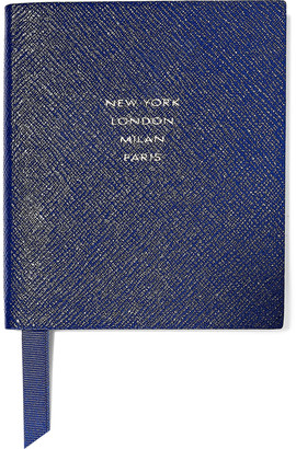 Smythson Printed Textured-leather Notebook