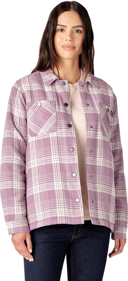 Genuine Dickies Women’s Sherpa Lined Flannel Shirt Jacket