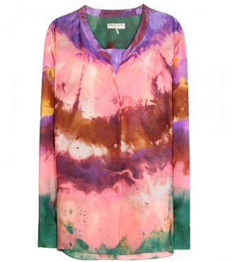 Emilio Pucci Tie-dye printed silk blouse