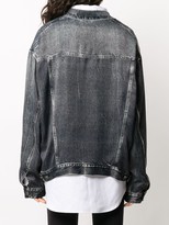 Thumbnail for your product : Balenciaga Oversized Denim Print Jacket