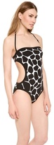 Thumbnail for your product : Michael Kors Collection Giraffe Print Bandeau Maillot