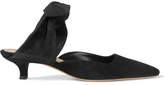 Thumbnail for your product : The Row Coco Suede And Moire Pumps - Black