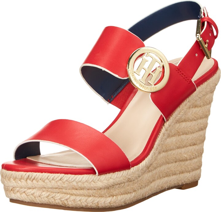Tommy Hilfiger Red Women's Sandals | Shop the world's largest collection of  fashion | ShopStyle