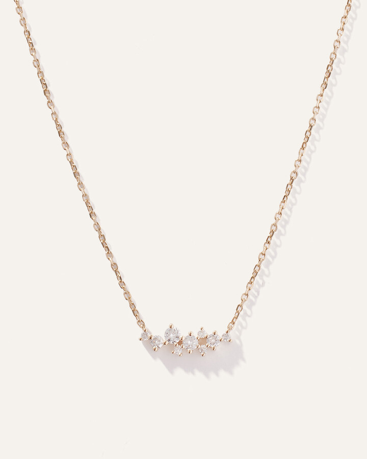 Quince 14K Gold Diamond Scatter Necklace