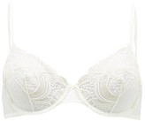 Thumbnail for your product : La Perla Camelia Floral-embroidered Underwired Bra - Ivory