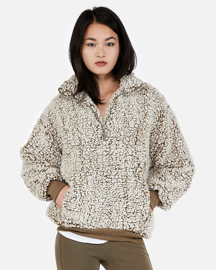 express fuzzy sweatshirt