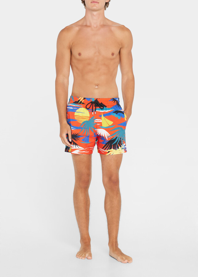 Palm Angels Men's Hawaiian Print Swim Shorts ShopStyle