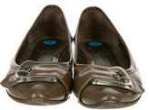 Thumbnail for your product : Fendi Patent Buckle Flats