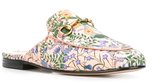 Thumbnail for your product : Gucci Princetown New Flora mules - women - Cotton/Leather - 36