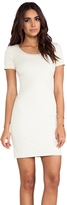 Thumbnail for your product : Halston Short Sleeve Scoop Neck Ponte With Charmeuse Trim Detail