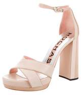 Thumbnail for your product : Rochas Embossed Platform Sandals