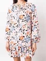 Thumbnail for your product : Kate Spade Floral-Print Long-Sleeve Dress