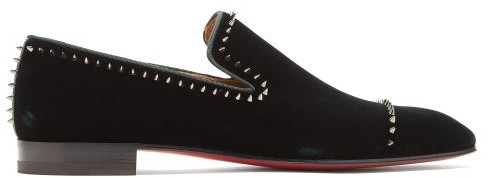 christian louboutin velvet loafers
