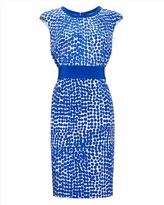 Thumbnail for your product : Jaeger Silk Abstract Spot Print Dress