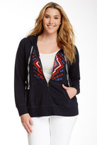Thumbnail for your product : Lucky Brand Embroidered Hoodie (Plus Size)